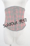 EXCENTRIQUE / /タータンチェックコルセット  赤 Y-25-04-15-023-EL-TO-AS-ZS