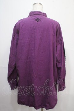 画像2: REFLEM / ネクタイ付き袖ラインシャツ F パープル Y-25-04-15-025-PU-BL-SZ-ZY