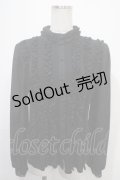 Qutie Frash / 大人パフスリーブブラウス  黒 Y-25-04-15-026-QU-BL-SZ-ZY