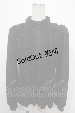 画像1: Qutie Frash / 大人パフスリーブブラウス  黒 Y-25-04-15-026-QU-BL-SZ-ZY