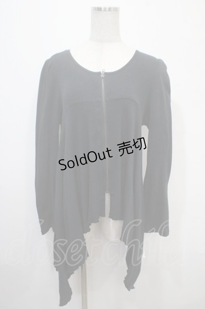 画像1: 【SALE】BPN / ジップアップイレギュラートップス M 黒 Y-25-04-15-028-GO-TO-SZ-ZI (1)