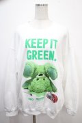 MILKBOY / GREEN BEAR スウェット L ホワイト Y-25-04-15-029-MB-TO-SZ-ZY
