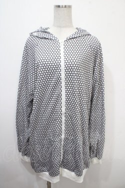 画像1: NieR Clothing / 総柄ZIPパーカー  白 Y-25-04-15-032-PU-TO-SZ-ZY