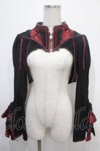Ozz oneste / Precious Rose ショートジャケット  黒×赤 Y-25-04-15-034-OO-TO-SZ-ZY