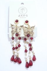 axes femme POETIQUE / チャイナ蝶モチーフイヤリング  ゴールド Y-25-04-17-007-AX-AC-SZ-ZY