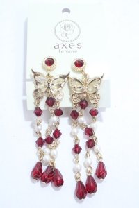axes femme POETIQUE / チャイナ蝶モチーフイヤリング  ゴールド Y-25-04-17-007-AX-AC-SZ-ZY