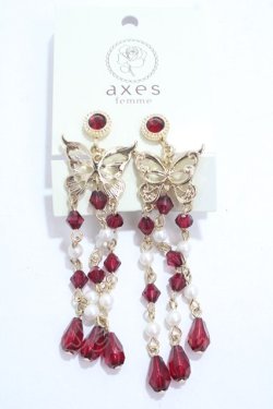 画像1: axes femme POETIQUE / チャイナ蝶モチーフイヤリング  ゴールド Y-25-04-17-007-AX-AC-SZ-ZY