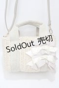 axes femme / リボン付きカゴバック  ベージュ Y-25-04-17-070-AX-BG-SZ-ZY