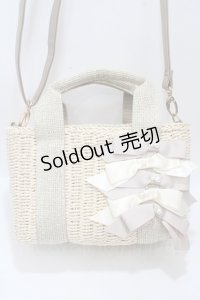 axes femme / リボン付きカゴバック  ベージュ Y-25-04-17-070-AX-BG-SZ-ZY