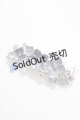 axes femme / 紫陽花モチーフバレッタ  シルバー Y-25-04-17-010-AX-AC-SZ-ZY