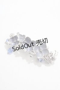 axes femme / 紫陽花モチーフバレッタ  シルバー Y-25-04-17-010-AX-AC-SZ-ZY