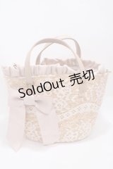 axes femme / リボンチャーム付きカゴバック  ピンク Y-25-04-17-072-AX-BG-SZ-ZY