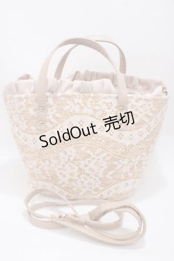 画像2: axes femme / リボンチャーム付きカゴバック  ピンク Y-25-04-17-072-AX-BG-SZ-ZY