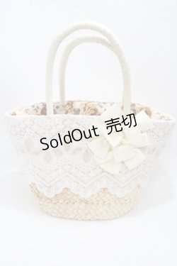 画像1: axes femme / レース×リボンかごバッグ   Y-25-04-17-073-AX-BG-SZ-ZY