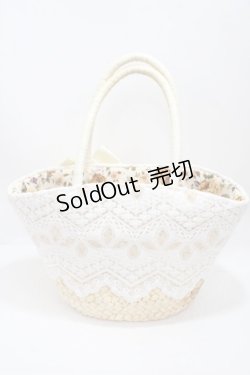 画像2: axes femme / レース×リボンかごバッグ   Y-25-04-17-073-AX-BG-SZ-ZY