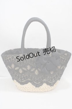 画像1: axes femme / レース×リボンかごバッグ   Y-25-04-17-074-AX-BG-SZ-ZY