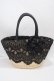 画像1: axes femme / レース×リボンかごバッグ   Y-25-04-17-074-AX-BG-SZ-ZY (1)
