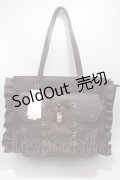 axes femme POETIQUE / レースアップA4トートバック  茶 Y-25-04-17-075-AX-BG-SZ-ZY