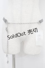 axes femme / 花モチーフチェーンベルト  シルバー Y-25-04-17-079-AX-ZA-SZ-ZY
