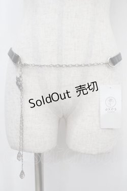 画像1: axes femme / 花モチーフチェーンベルト  シルバー Y-25-04-17-079-AX-ZA-SZ-ZY