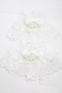 axes femme kawaii / ファンシーリボンお袖留め  白 Y-25-04-17-081-AX-ZA-SZ-ZY