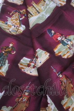 画像2: Jane Marple / Old Englandのスカーフ  ボルドー Y-25-04-17-086-JM-ZA-SZ-ZY