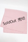 Physical Drop / 刺繍入りバンダナ  赤ギンガム Y-25-04-17-090-LO-ZA-SZ-ZY