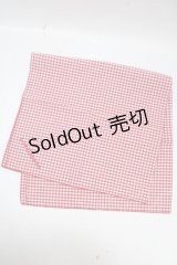 Physical Drop / 刺繍入りバンダナ  赤ギンガム Y-25-04-17-090-LO-ZA-SZ-ZY
