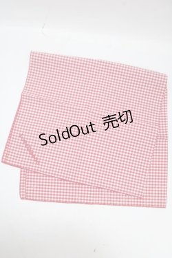 画像1: Physical Drop / 刺繍入りバンダナ  赤ギンガム Y-25-04-17-090-LO-ZA-SZ-ZY