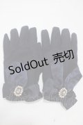 Maison de FLEUR / ビジューリボン付き手袋  紺 Y-25-04-17-094-LO-ZA-SZ-ZY