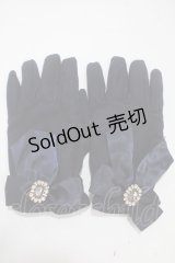 Maison de FLEUR / ビジューリボン付き手袋  紺 Y-25-04-17-094-LO-ZA-SZ-ZY