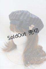 Amavel / Secret Royal Bearベレー帽  ネイビー Y-25-04-17-101-CA-AC-SZ-ZY