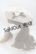 axes femme / ブローチ付きサマーベレー 57.5cm 生成り Y-25-04-17-102-AX-AC-SZ-ZY