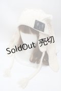 Candy Stripper / CABLE BUNNY EAR ビーニー  アイボリー Y-25-04-17-106-PU-AC-SZ-ZY