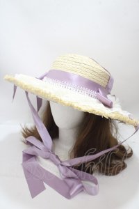 axes femme kawaii / ロココサマーハット  ラベンダー Y-25-04-17-108-AX-AC-SZ-ZY