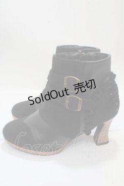 画像2: axes femme kawaii / ベルトデザインブーツ S 黒 Y-25-04-17-112-AX-SH-SZ-ZT-K022