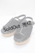 axes femme / コルクソールレースサンダル S 黒 Y-25-04-17-113-AX-SH-SZ-ZT-K022