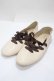 画像1: axes femme / SH レースアップフラットパンプス  ベージュ Y-25-04-17-116-AX-SH-SZ-ZY (1)