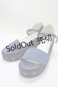 axes femme POETIQUE / SH星座刺繍サンダル L 紺 Y-25-04-17-117-AX-SH-SZ-ZY