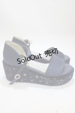 画像4: axes femme POETIQUE / SH星座刺繍サンダル L 紺 Y-25-04-17-117-AX-SH-SZ-ZY