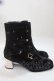 画像4: axes femme POETIQUE / 天体モチーフ刺繍ベロアブーツ  黒 Y-25-04-17-118-AX-SH-SZ-ZY (4)