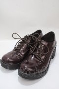 あしながおじさん / 厚底レースアップシューズ 24 ブラウン Y-25-04-17-121-PU-SH-SZ-ZY