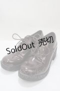 あしながおじさん / 厚底レースアップシューズ 24 ブラウン Y-25-04-17-121-PU-SH-SZ-ZY
