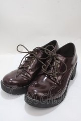 あしながおじさん / 厚底レースアップシューズ 24 ブラウン Y-25-04-17-121-PU-SH-SZ-ZY