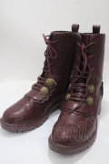 axes femme / ナポレオンレースアップブーツ M ワイン Y-25-04-17-124-AX-SH-SZ-ZY
