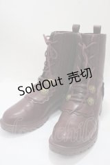 axes femme / ナポレオンレースアップブーツ M ワイン Y-25-04-17-124-AX-SH-SZ-ZY