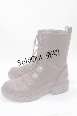 画像2: axes femme / ナポレオンレースアップブーツ M ワイン Y-25-04-17-124-AX-SH-SZ-ZY
