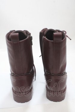 画像3: axes femme / ナポレオンレースアップブーツ M ワイン Y-25-04-17-124-AX-SH-SZ-ZY