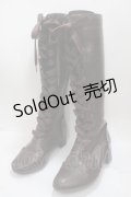 axes femme POETIQUE / レースアップロングブーツ L 茶 Y-25-04-17-125-AX-SH-SZ-ZY