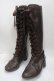 画像1: axes femme POETIQUE / レースアップロングブーツ L 茶 Y-25-04-17-125-AX-SH-SZ-ZY (1)